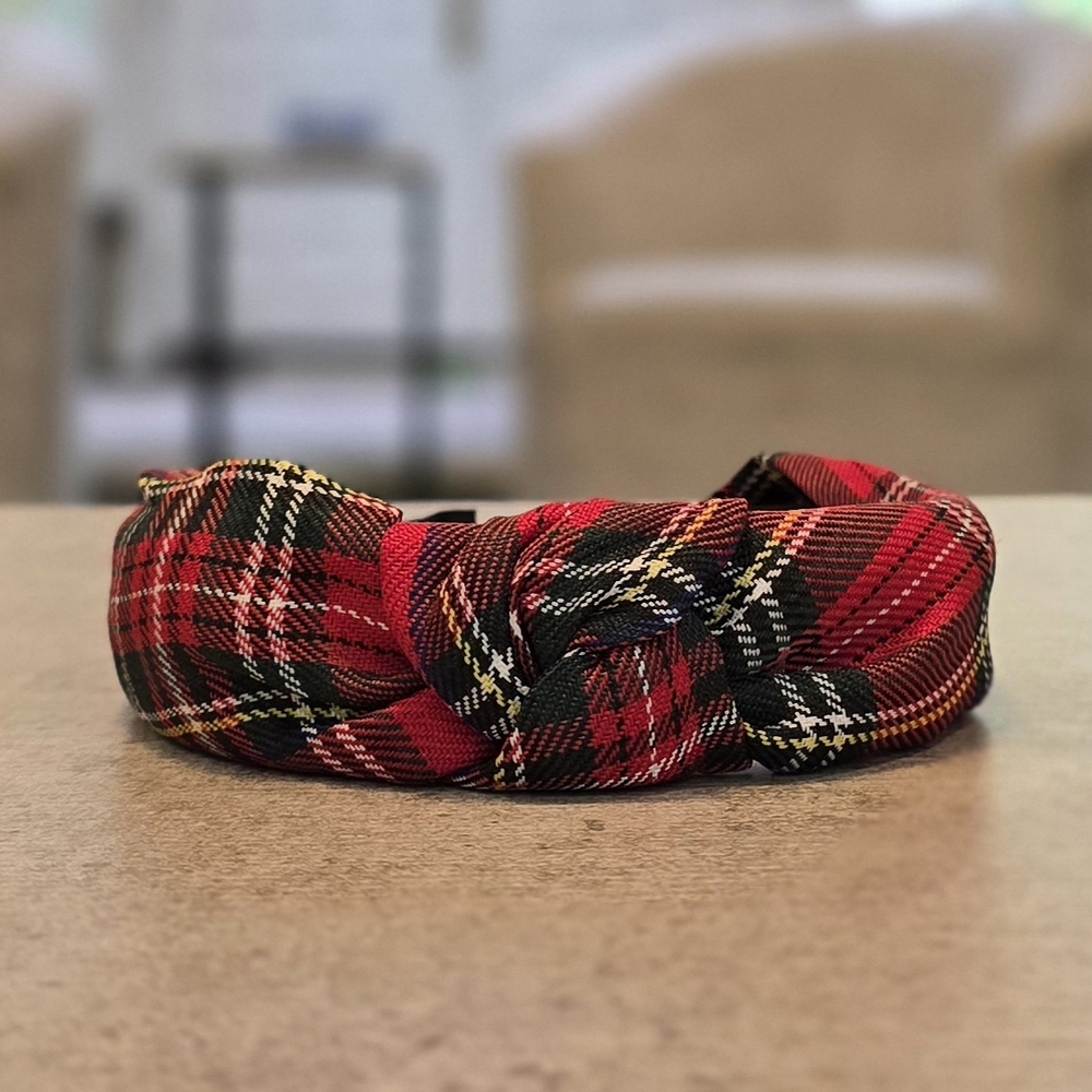 Plaid Knotted Headband
